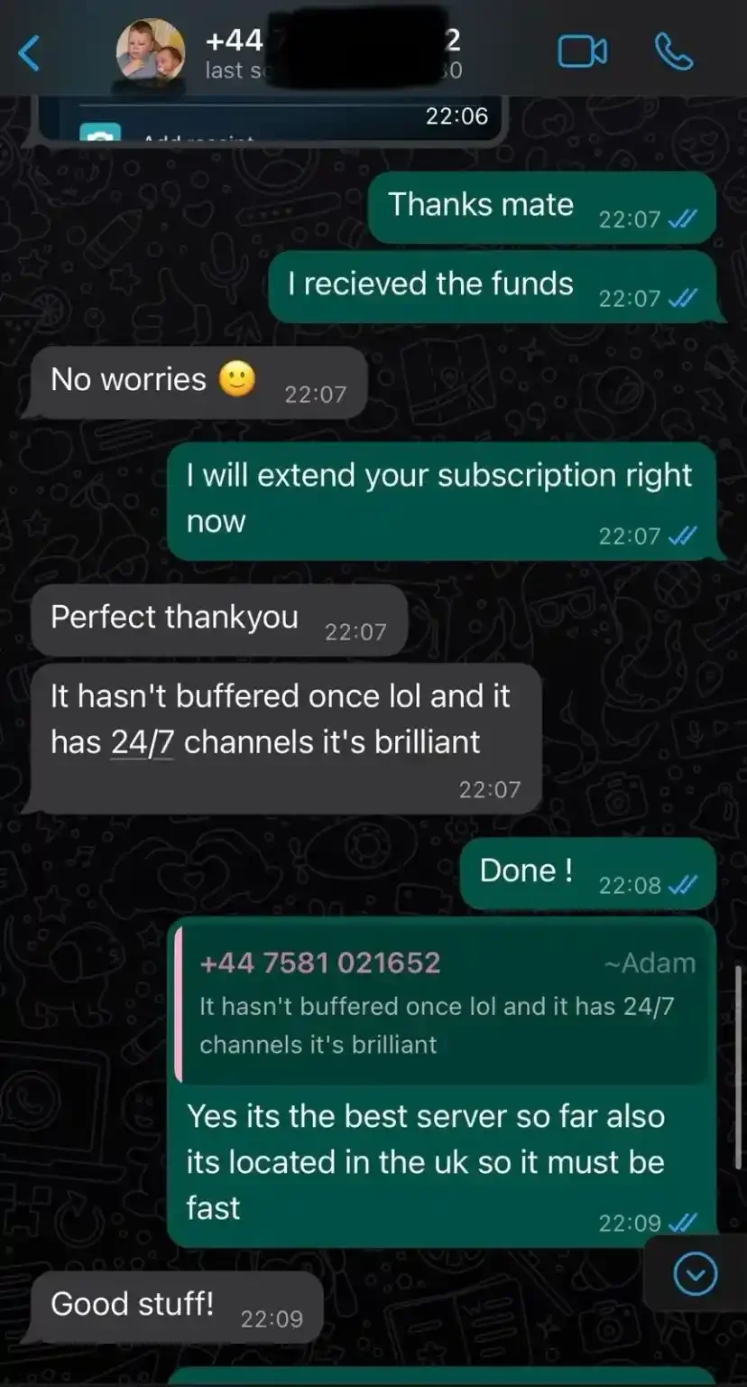 IPTV happy customer 1