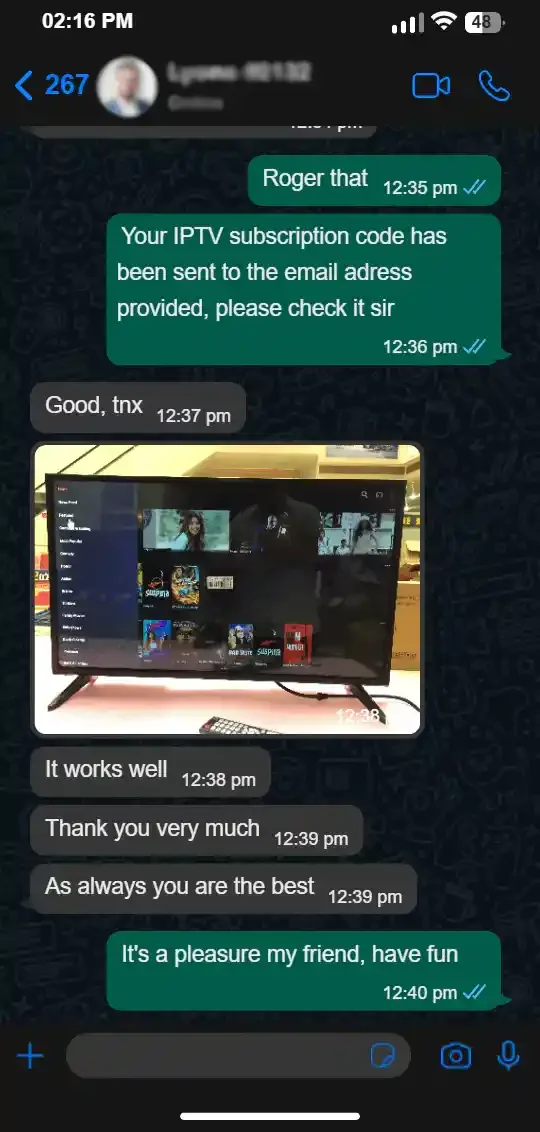 IPTV happy customer 12